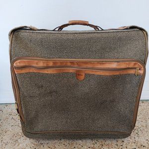 Vintage Hartmann Tweed Garment Bag Suitcase 25" x 26" x 10" with Wheels Rolling